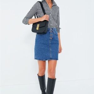 The Shirt by Rochelle Behrens Black and White Gingham Button Down